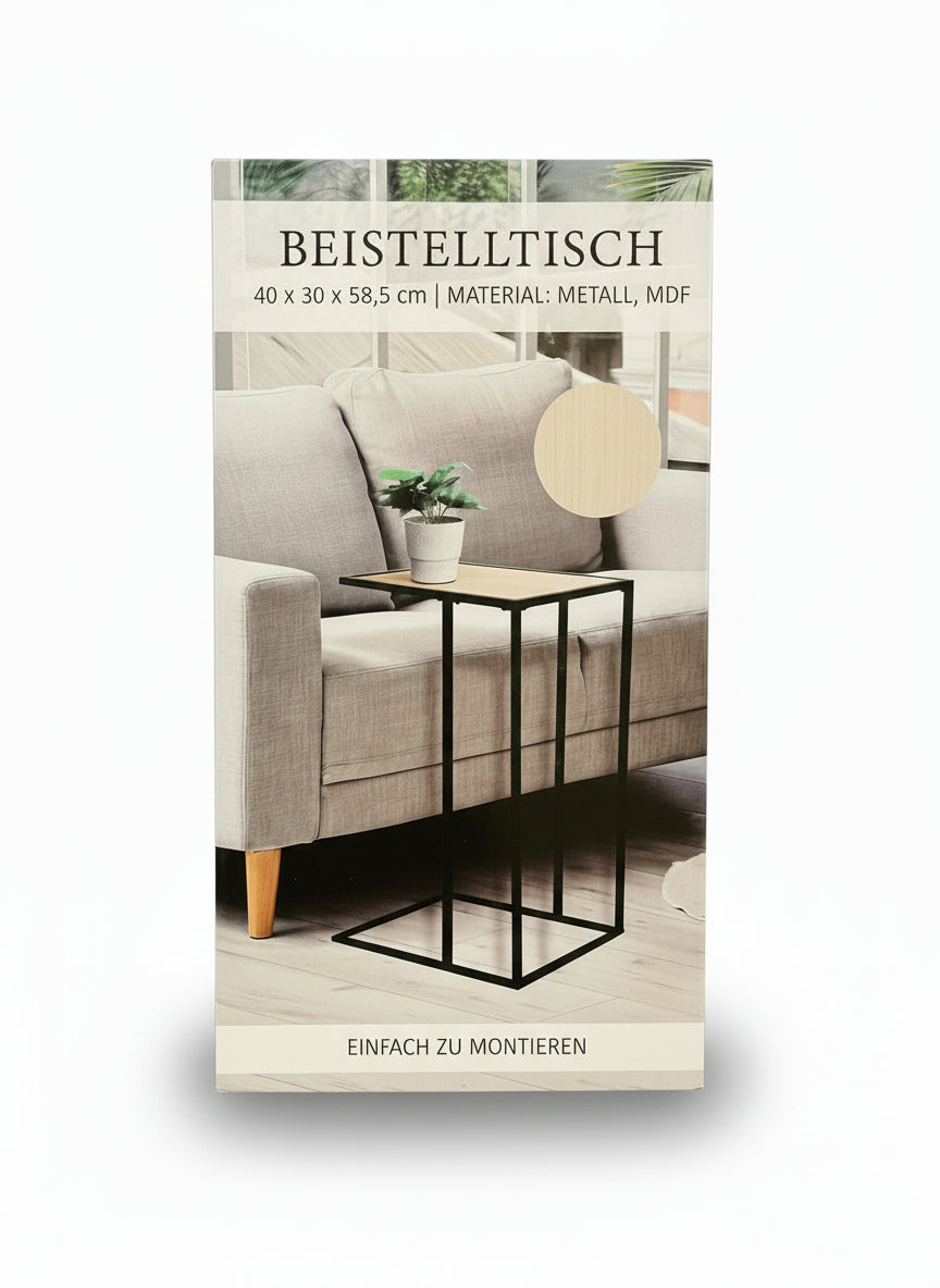 Beistelltisch маса с дървесен плот